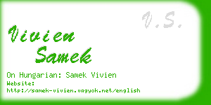 vivien samek business card